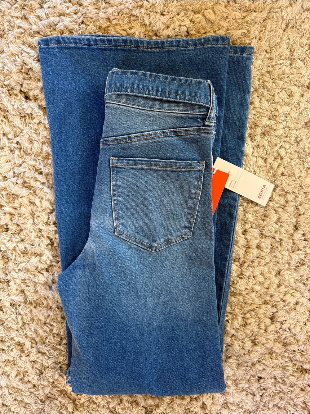 sofia by sofia vergara Blue Wide-Leg Cargo Jeans - Picture 3 of 4